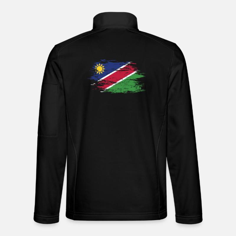 Namibia Flagge used - Unisex Softshelljacke - Schwarz