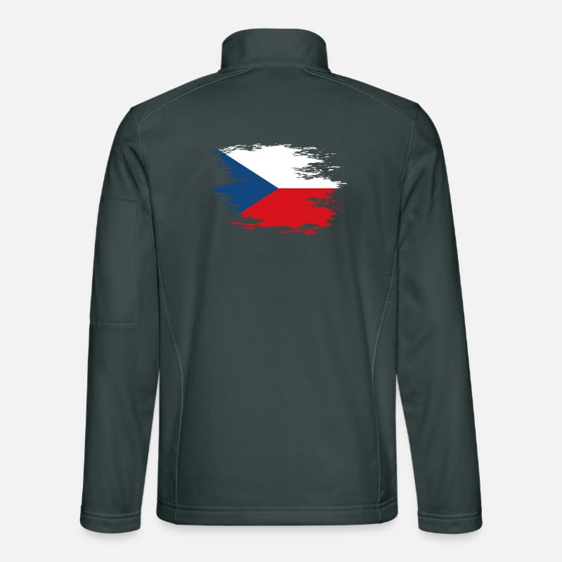 Drapeau de la République tchèque utilisé design Veste en tissu softshell Unisexe