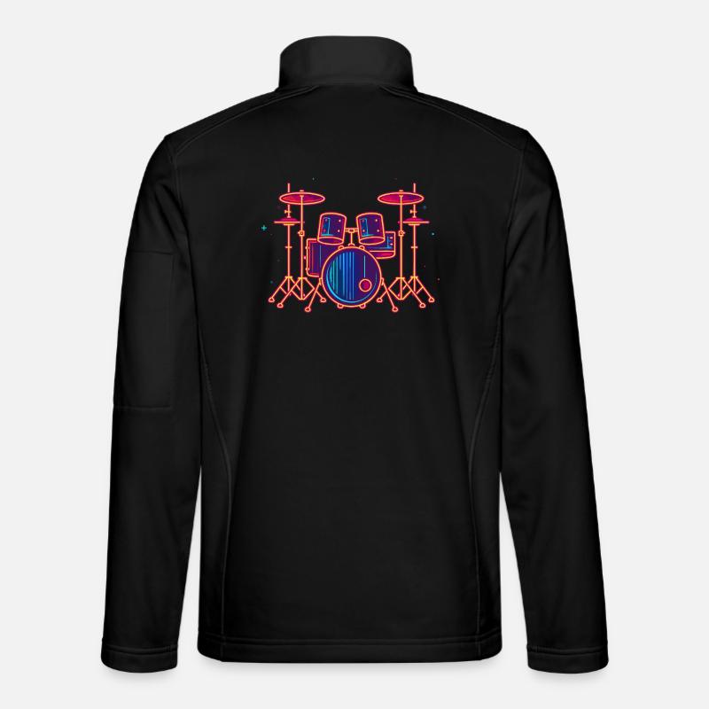 Drums Graphics - Unisex Softshell Jacket - black