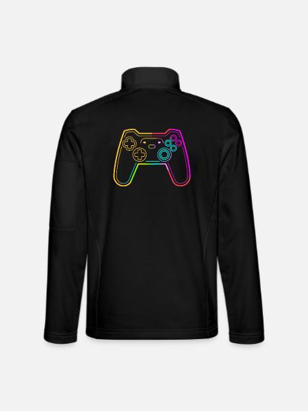Video Games Sketch - Unisex Softshell Jacket - black - Back