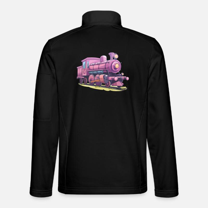 Lokomotive Comic Look - Unisex Softshelljacke - Schwarz
