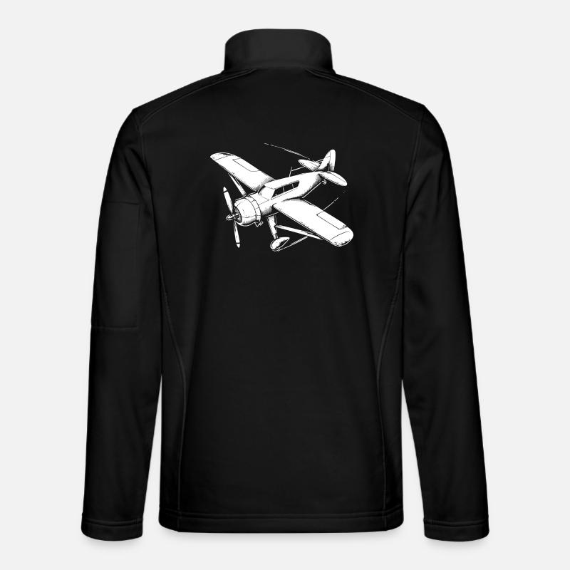 Dessin de plan d’hélice - Veste en tissu softshell Unisexe - noir