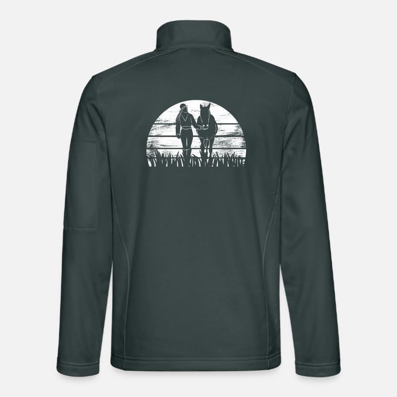Pferd Mädchen Unisex Softshelljacke