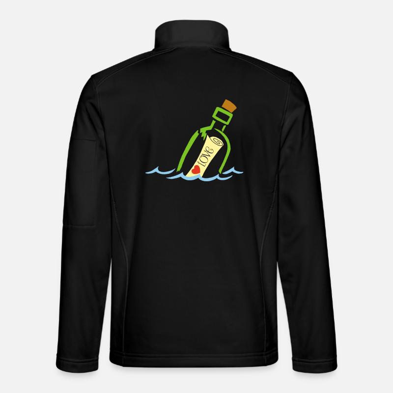 Une bouteille à la mer - Veste en tissu softshell Unisexe - noir