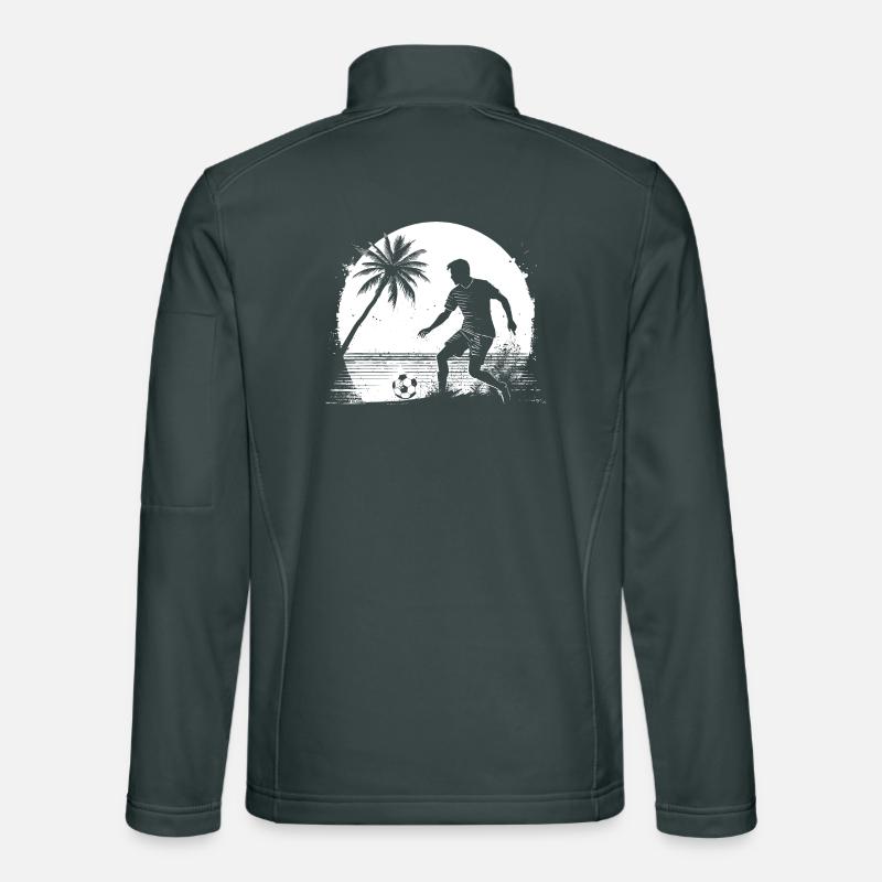 Fußball Junge Zeichnung Unisex Softshelljacke