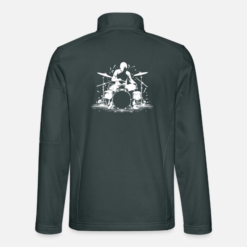 Graphiques Drummer Veste en tissu softshell Unisexe