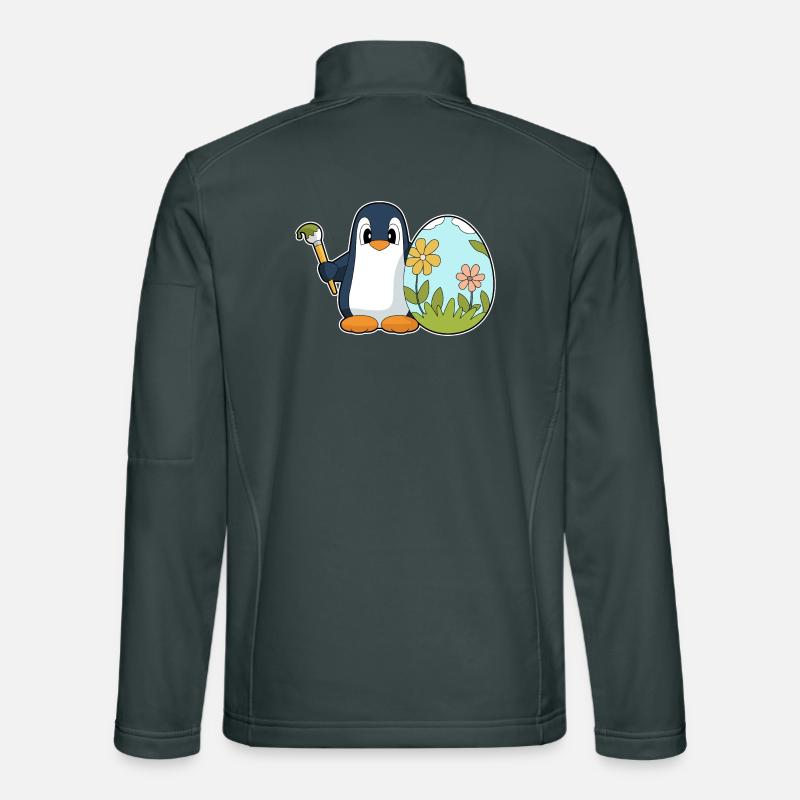 Oeuf de Pâques pingouin Veste en tissu softshell Unisexe