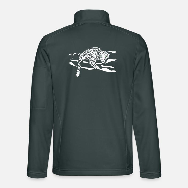Silhouette de saut léopard Veste en tissu softshell Unisexe
