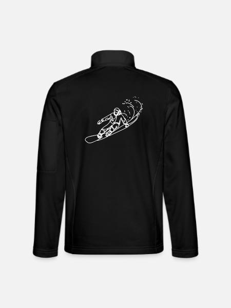 Snowboarder Sketch - Unisex Softshell Jacket - black