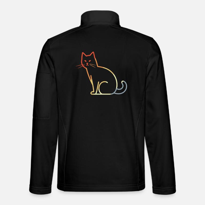Cat Retro - Unisex Softshell Jacket - black