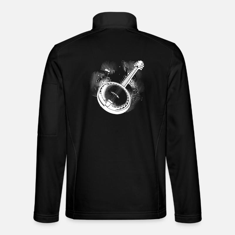 Croquis de banjo - Veste en tissu softshell Unisexe - noir