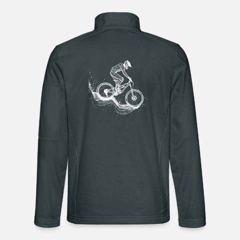 Mountainbiking Zeichnung Unisex Softshelljacke
