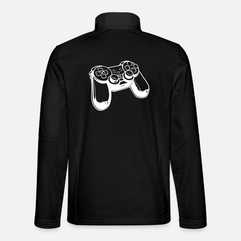 Game Controller Sketch - Unisex Softshell Jacket - black