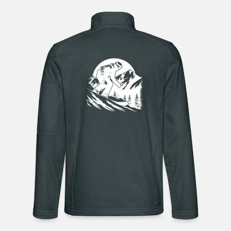 Snowboarder Skizze Unisex Softshelljacke
