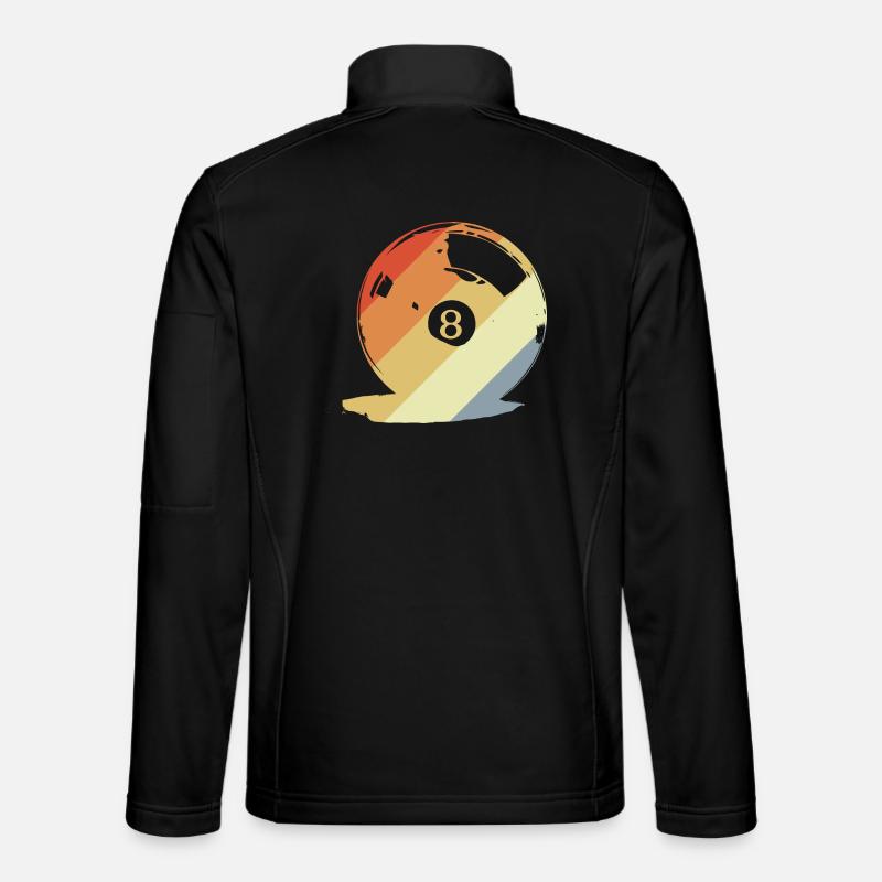 Retro Billardkugel Grafik - Unisex Softshelljacke - Schwarz