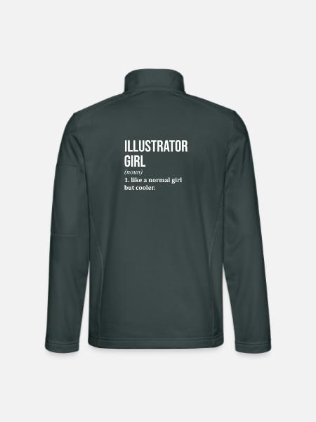 illustrateur - Veste en tissu softshell Unisexe - gris foncé - Dos