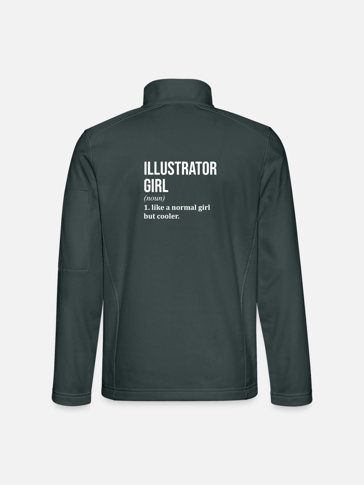 Illustrator Illustrator Illustrator - Unisex Softshell Jacket - mouse grey - Back
