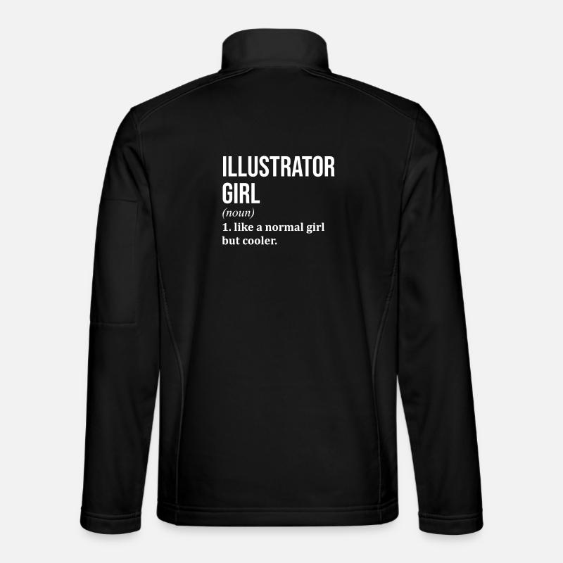 Illustrator - Unisex Softshell Jacket - black