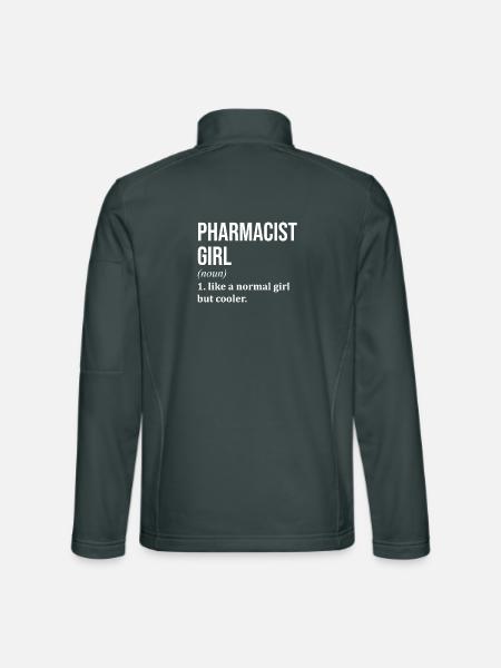Apotheke - Unisex Softshelljacke - Dunkelgrau - Hinten