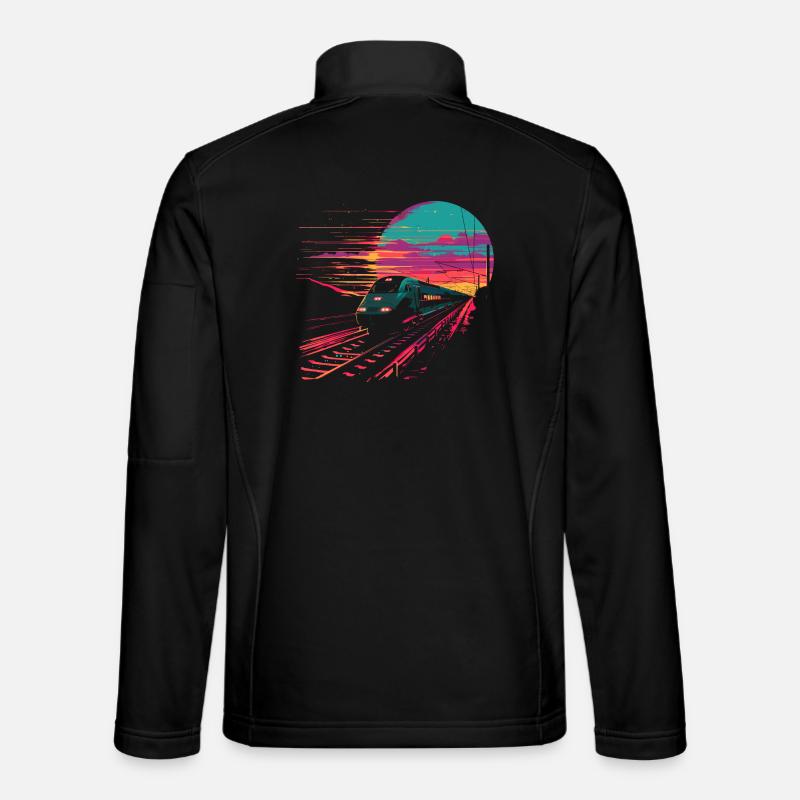 Eisenbahn - Unisex Softshelljacke - Schwarz