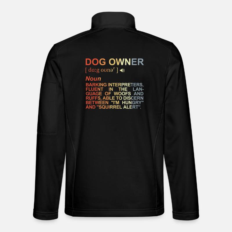 Signification du propriétaire de chien - Veste en tissu softshell Unisexe - noir