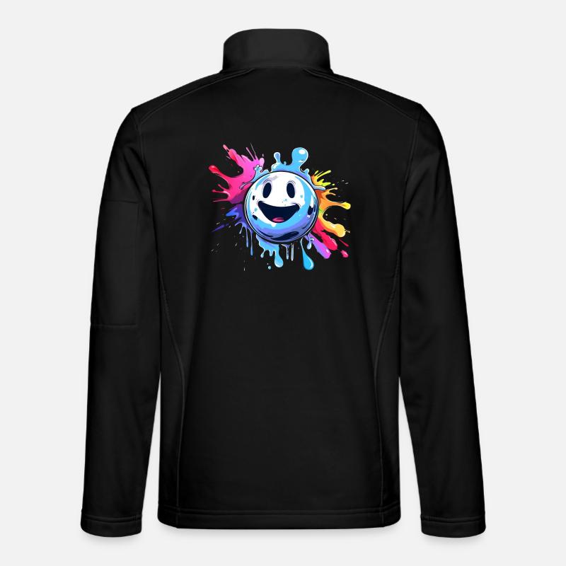 Cartoon Bowlingkugel - Unisex Softshelljacke - Schwarz