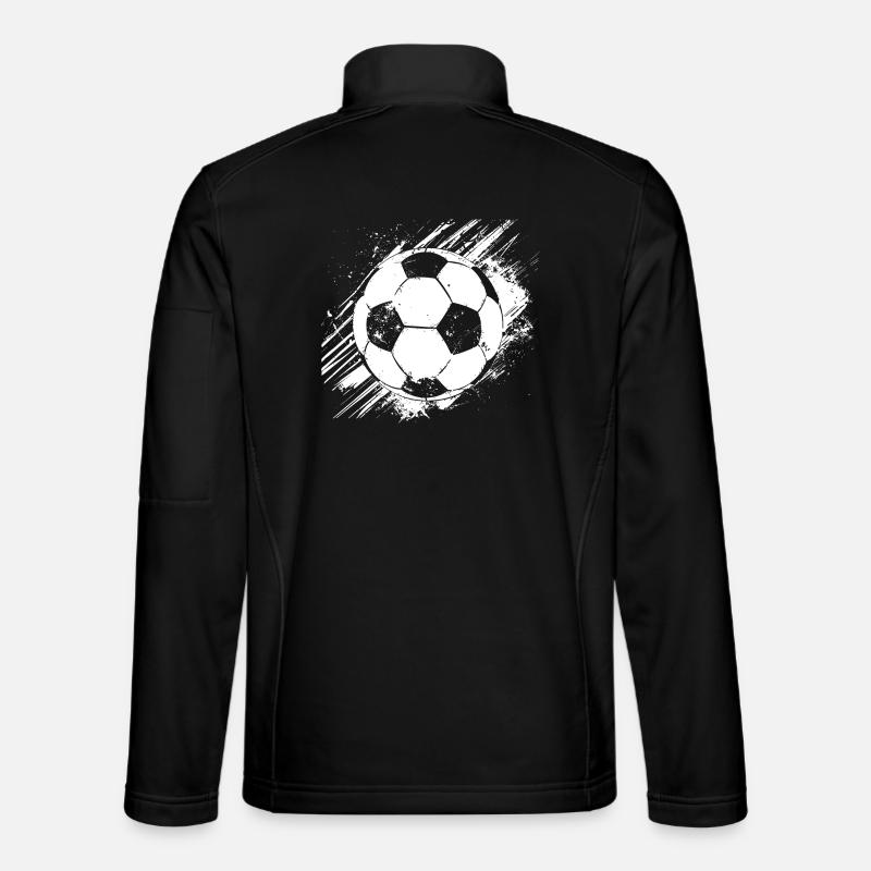 Fußball Skizze - Unisex Softshelljacke - Schwarz