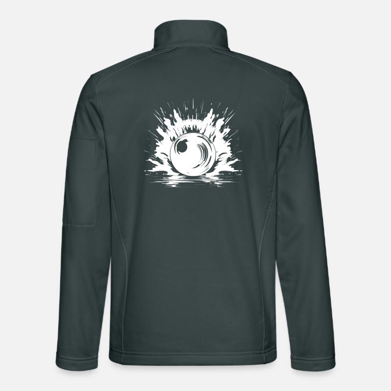 Dessin de bowling Veste en tissu softshell Unisexe