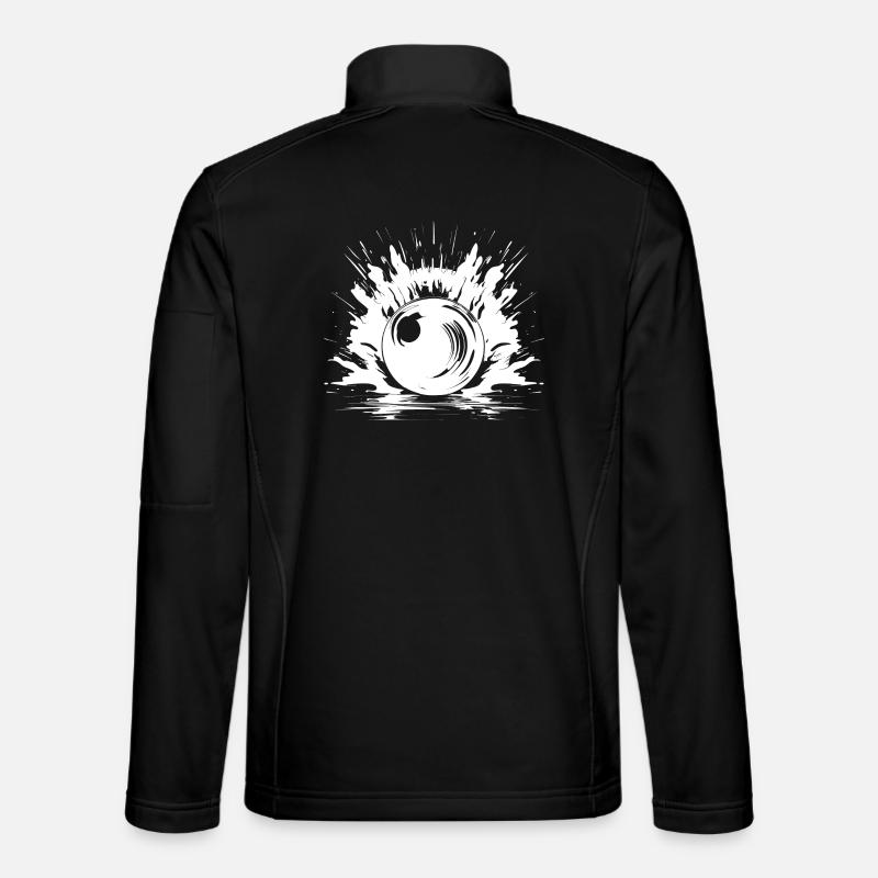 Dessin de bowling - Veste en tissu softshell Unisexe - noir