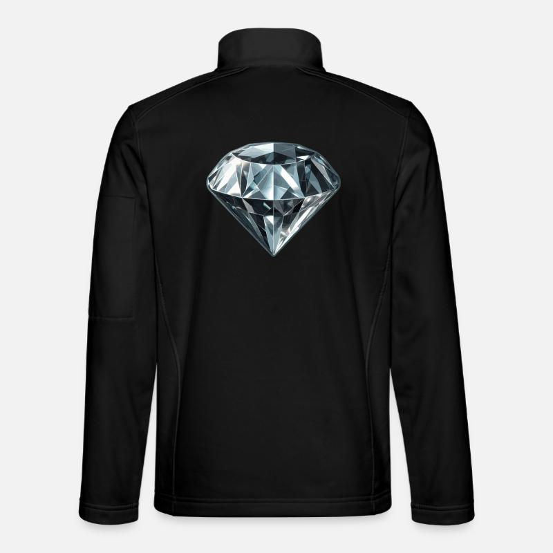 Pierre précieuse de diamant Veste en tissu softshell Unisexe