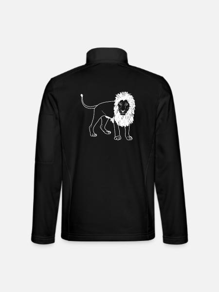 Lion lineart - Unisex Softshell Jacket - black