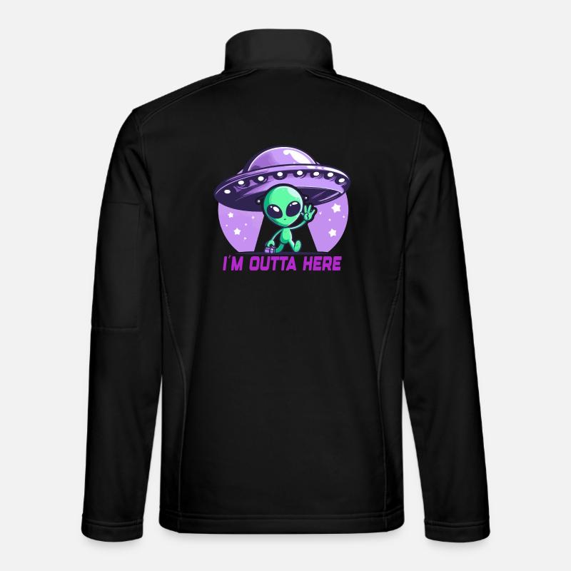 Alien I'm Outta Here Aliens - Unisex Softshell Jacket - black