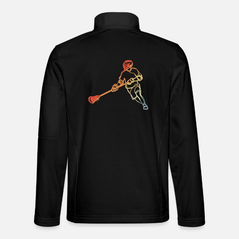 Lacrosse Fan Retro Style - Unisex Softshell Jacket - black