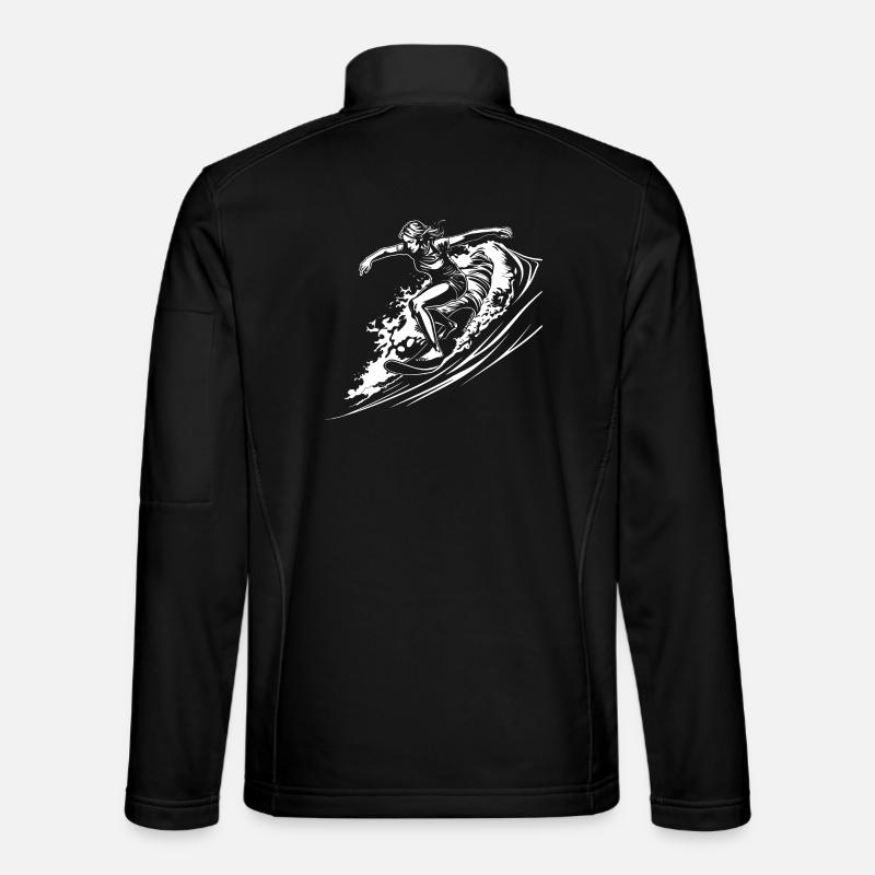 Weiblicher Surfer Unisex Softshelljacke