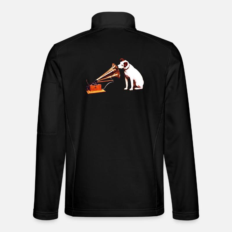 His Master's Voice painting - Unisex Softshell Jacket - black