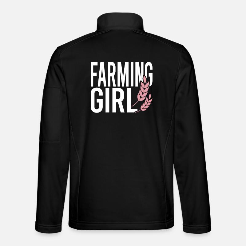 Farming Girl - Unisex Softshell Jacket - black