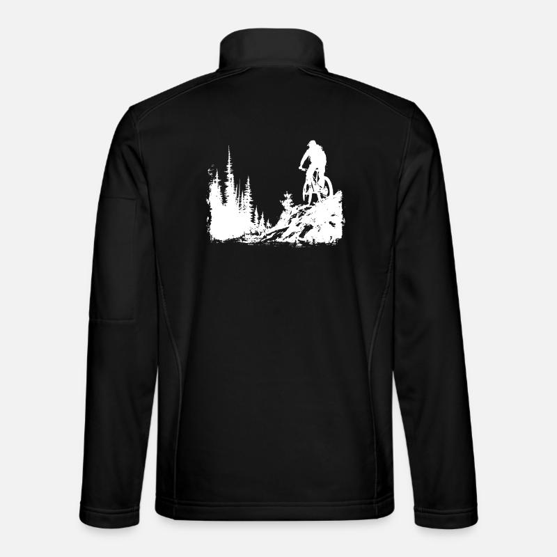 Mountainbiking Skizze - Unisex Softshelljacke - Schwarz