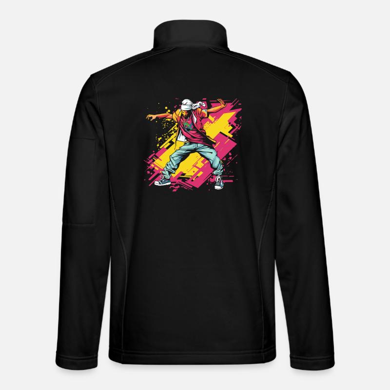 Breakdancer Graffiti - Unisex Softshelljacke - Schwarz
