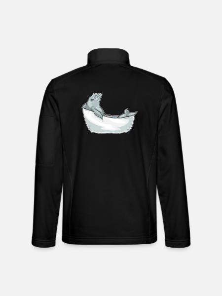 Baignoire Dolphin - Veste en tissu softshell Unisexe - noir