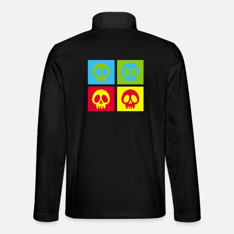 Crâne manga pop art Veste en tissu softshell Unisexe