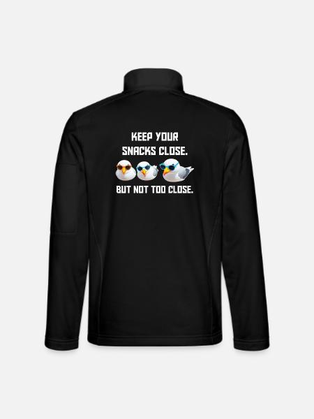 Keeps your snacks close But not too close - Unisex Softshell Jacket - black - Back