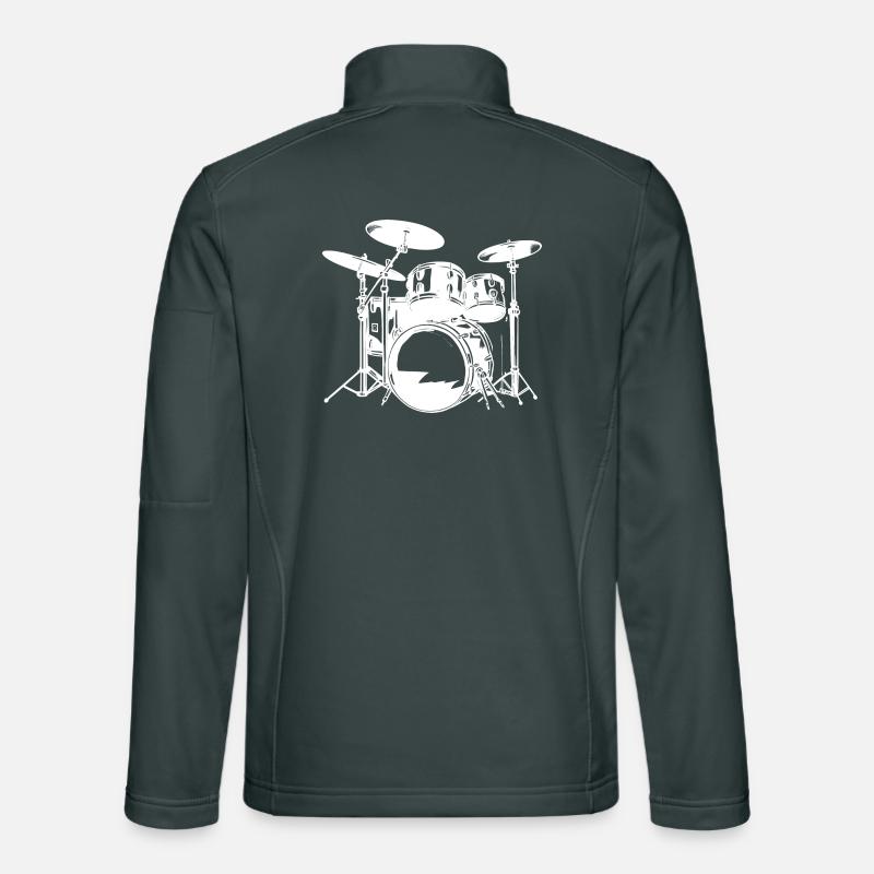 Dessin de batterie Veste en tissu softshell Unisexe