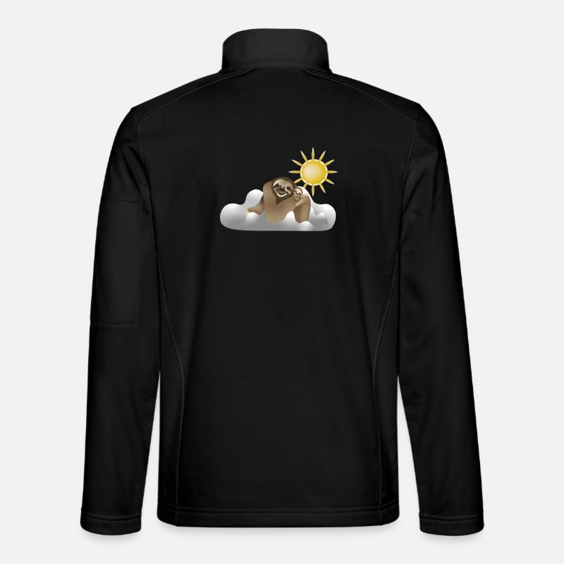 Faultier-Wolken - Unisex Softshelljacke - Schwarz