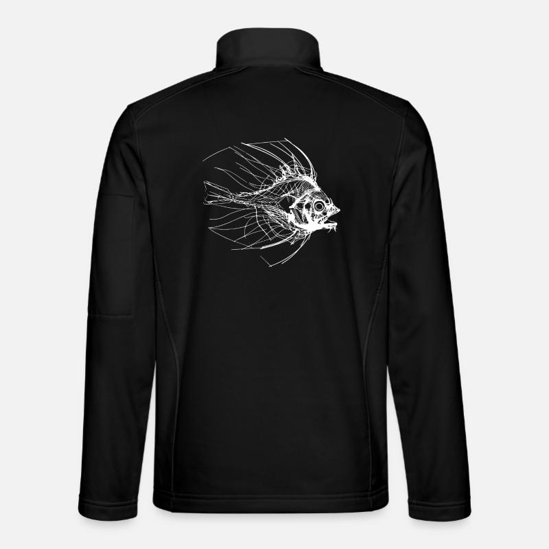 Fish Sketch - Unisex Softshell Jacket - black