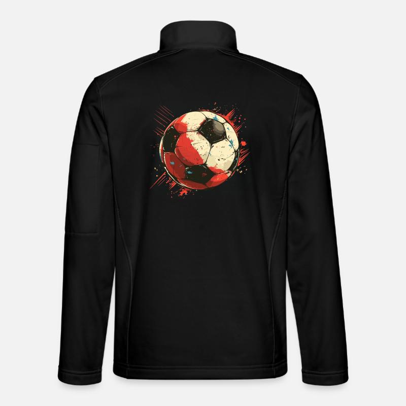 Fußball Grafik - Unisex Softshelljacke - Schwarz