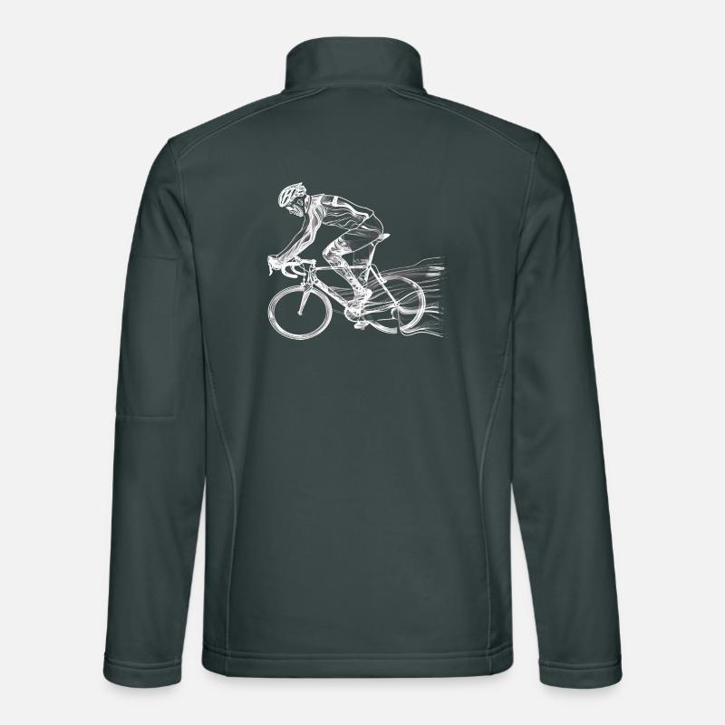 Cyclist Sketch Unisex Softshell Jacket