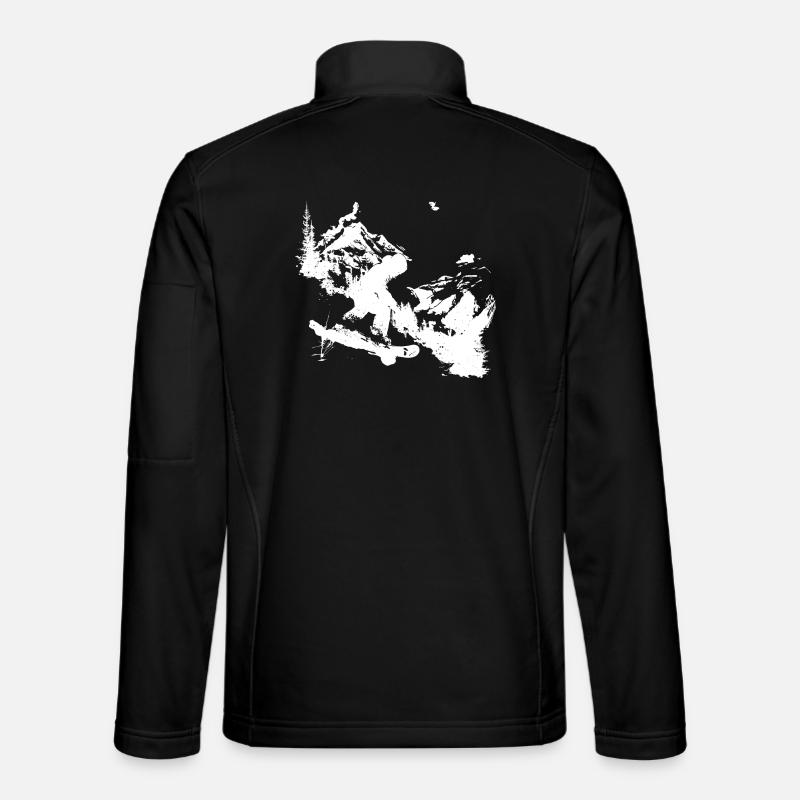 Graphismes de snowboard - Veste en tissu softshell Unisexe - noir