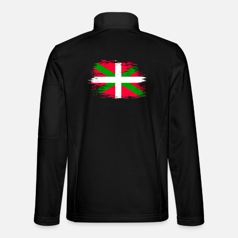 Baskische Flagge used - Unisex Softshelljacke - Schwarz