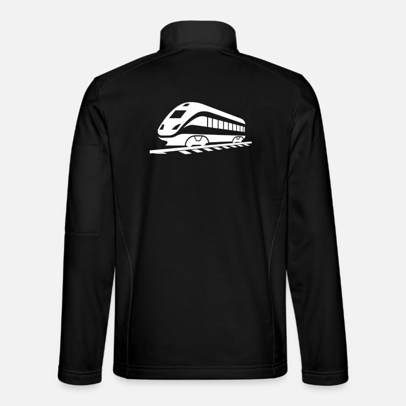 Railway Drawing - Unisex Softshell Jacket - black