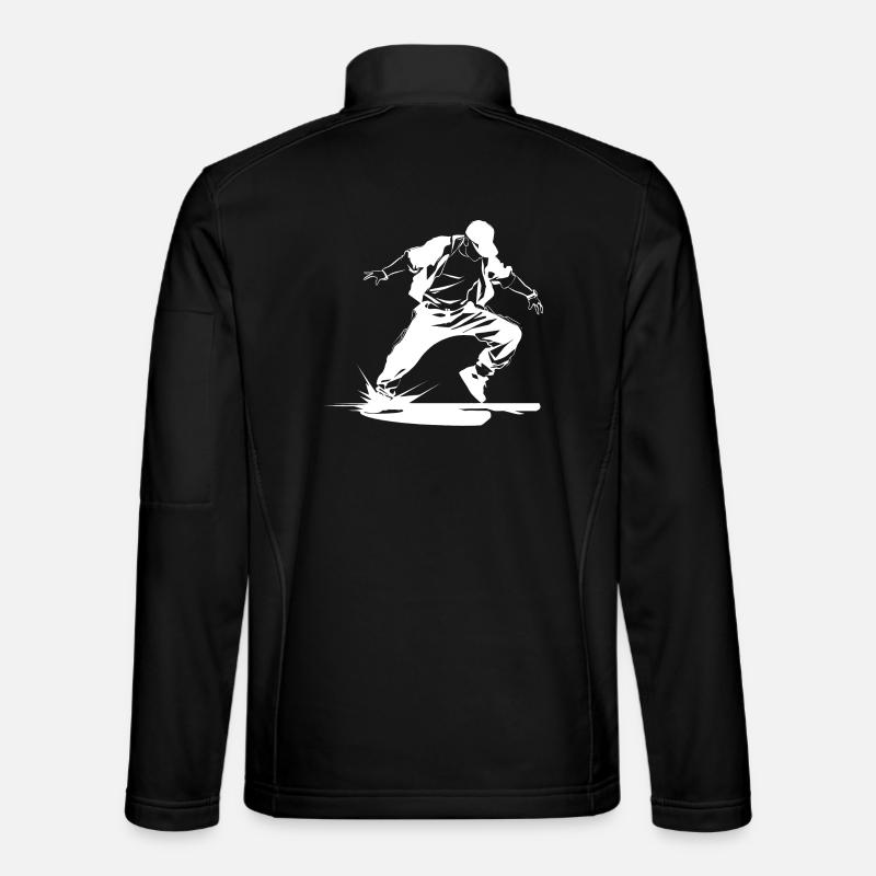 B-Boy Sketch - Unisex Softshell Jacket - black